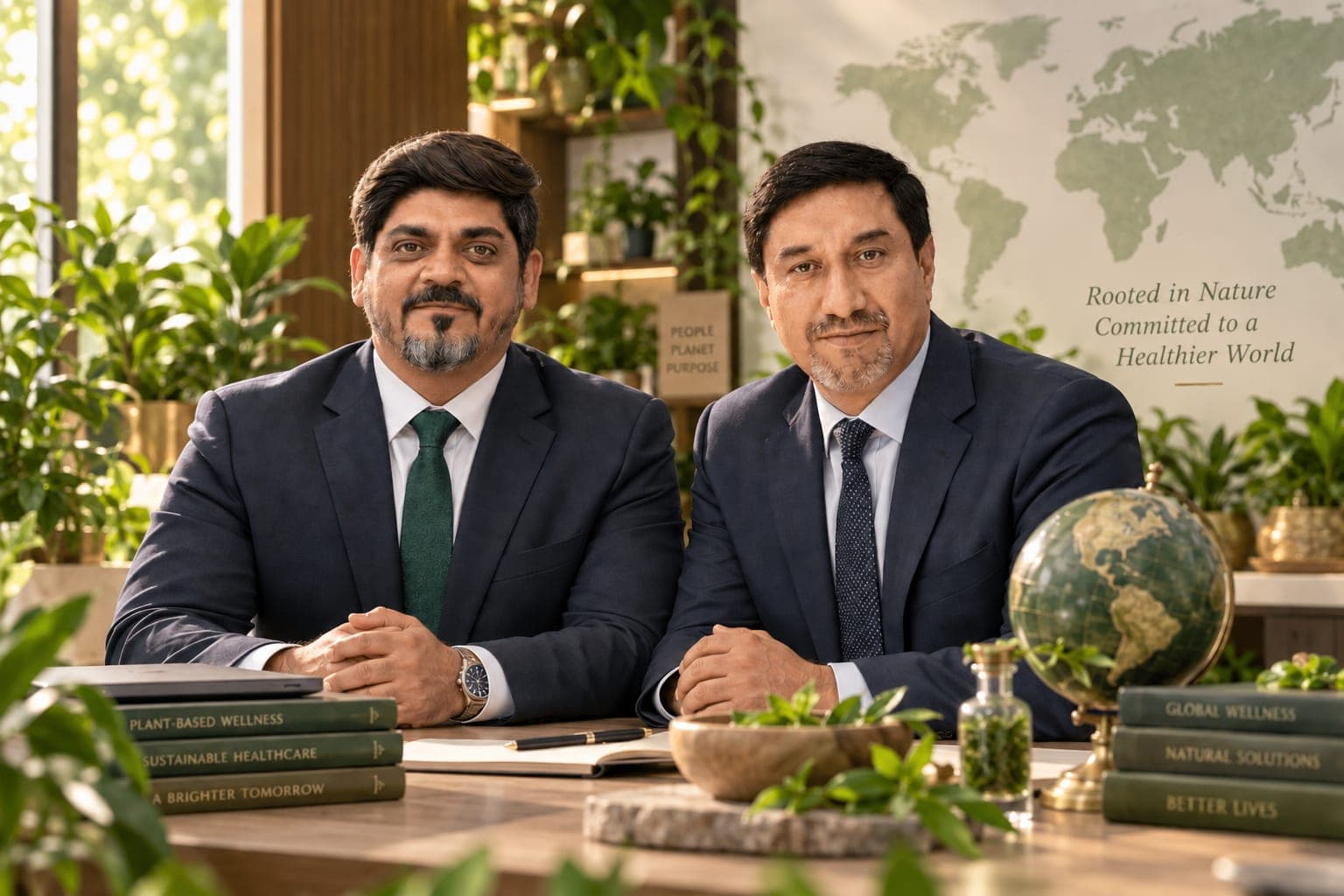 Gaurav Gupta and Ganesh Bhatt, directors of 3G Globe, at a desk.