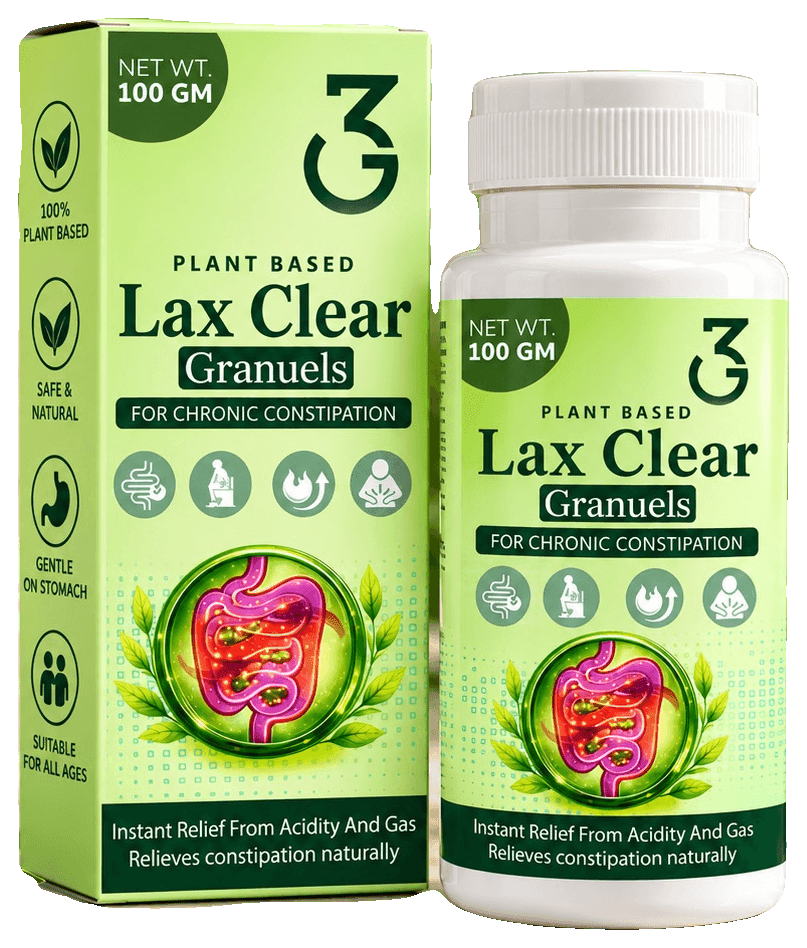 3G Plant Based Lax Clear Granules bottle and carton
